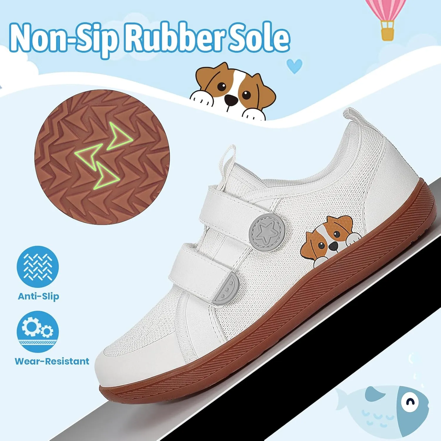 Toddler Shoes Boys Girls Kids Wide Toe Box Barefoot Shoes Breathable Zero Drop Non-Slip Sneakers for Toddler/Little Kid/Big Kid