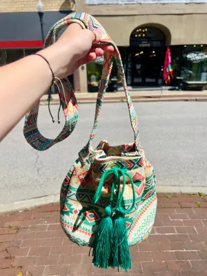 Tribal Bucket Crossbody Bag