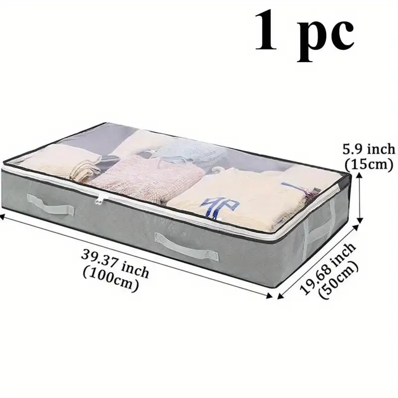 Versatile Under-Bed Storage Organizer with Reinforced Handles