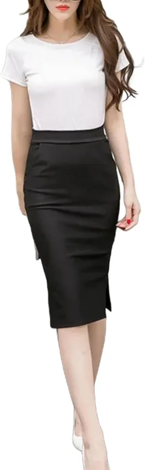 Women's high Waist Slim Sexy Fishtail Skirt, Women's Office Business Casual Pencil Skirt