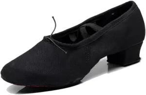 Women's Latin Dance Shoes Kids Canvas Ballroom Character Dance Teaching Shoes